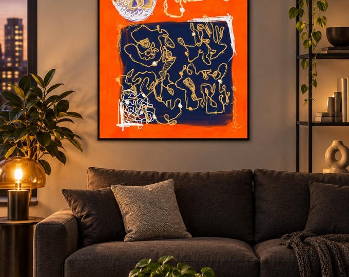 Mapa Electrico: Original Contemporary Abstract Digital Wall Art — presentación de la obra