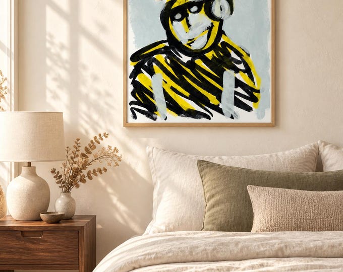 Rey de Luz: Original Contemporary Abstract Digital Wall Art — presentación de la obra