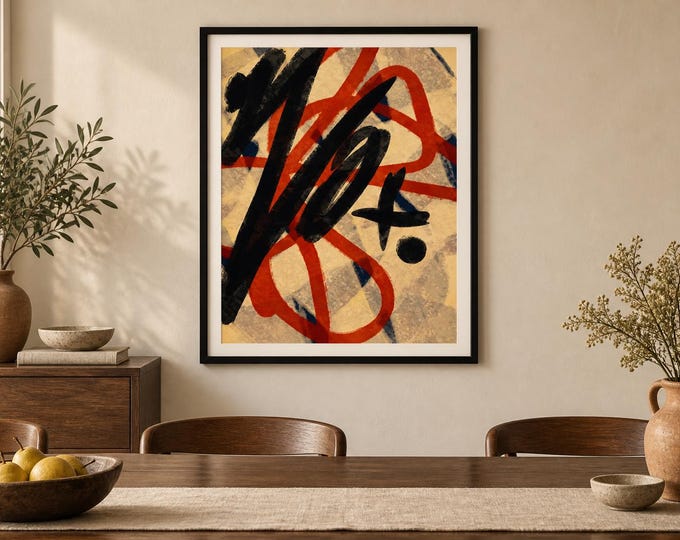 Interferencia: Original Contemporary Abstract Digital Wall Art — presentación de la obra