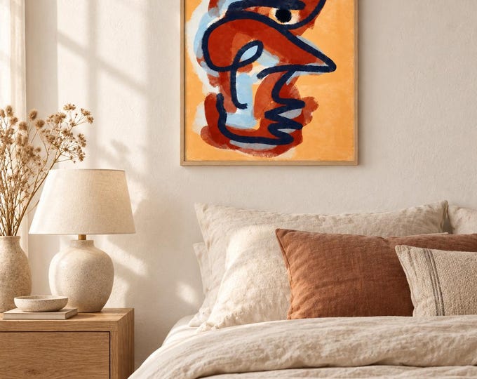 Rostro Interior: Original Contemporary Abstract Digital Wall Art — presentación de la obra
