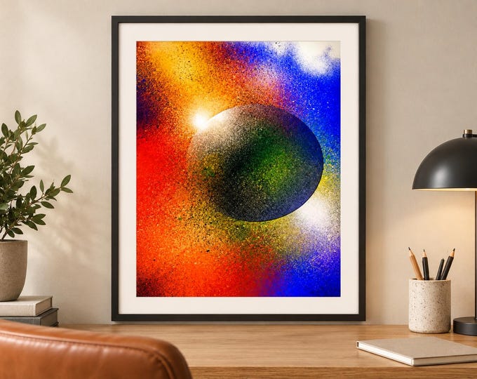 Eclipse Cromatico: Original Contemporary Abstract Digital Wall Art — presentación de la obra