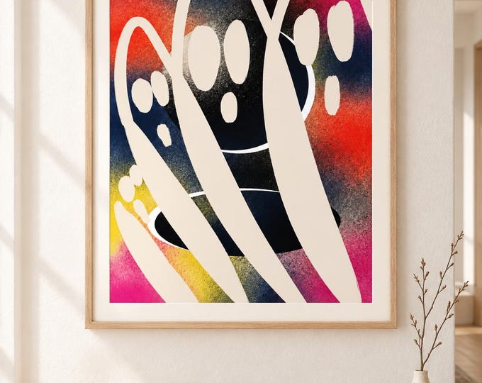 Voces Blancas: Original Contemporary Abstract Digital Wall Art — presentación de la obra
