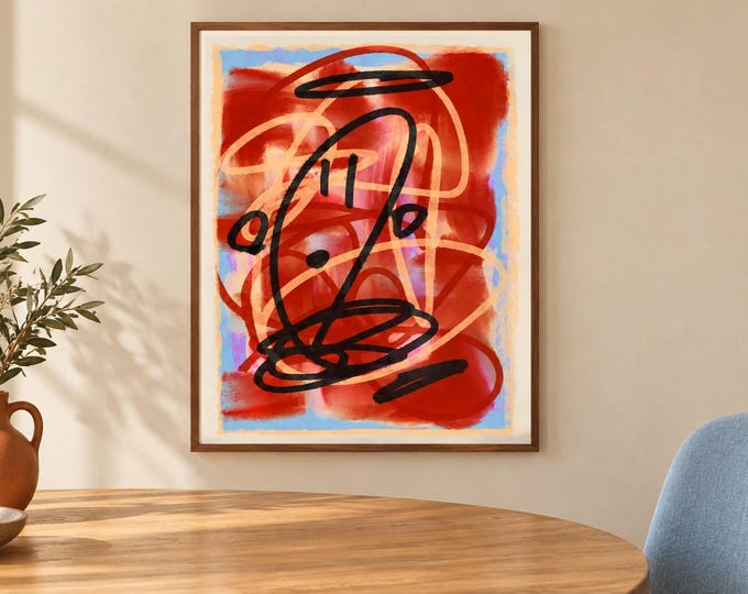 Ritmo Coral: Original Contemporary Abstract Digital Wall Art — presentación de la obra