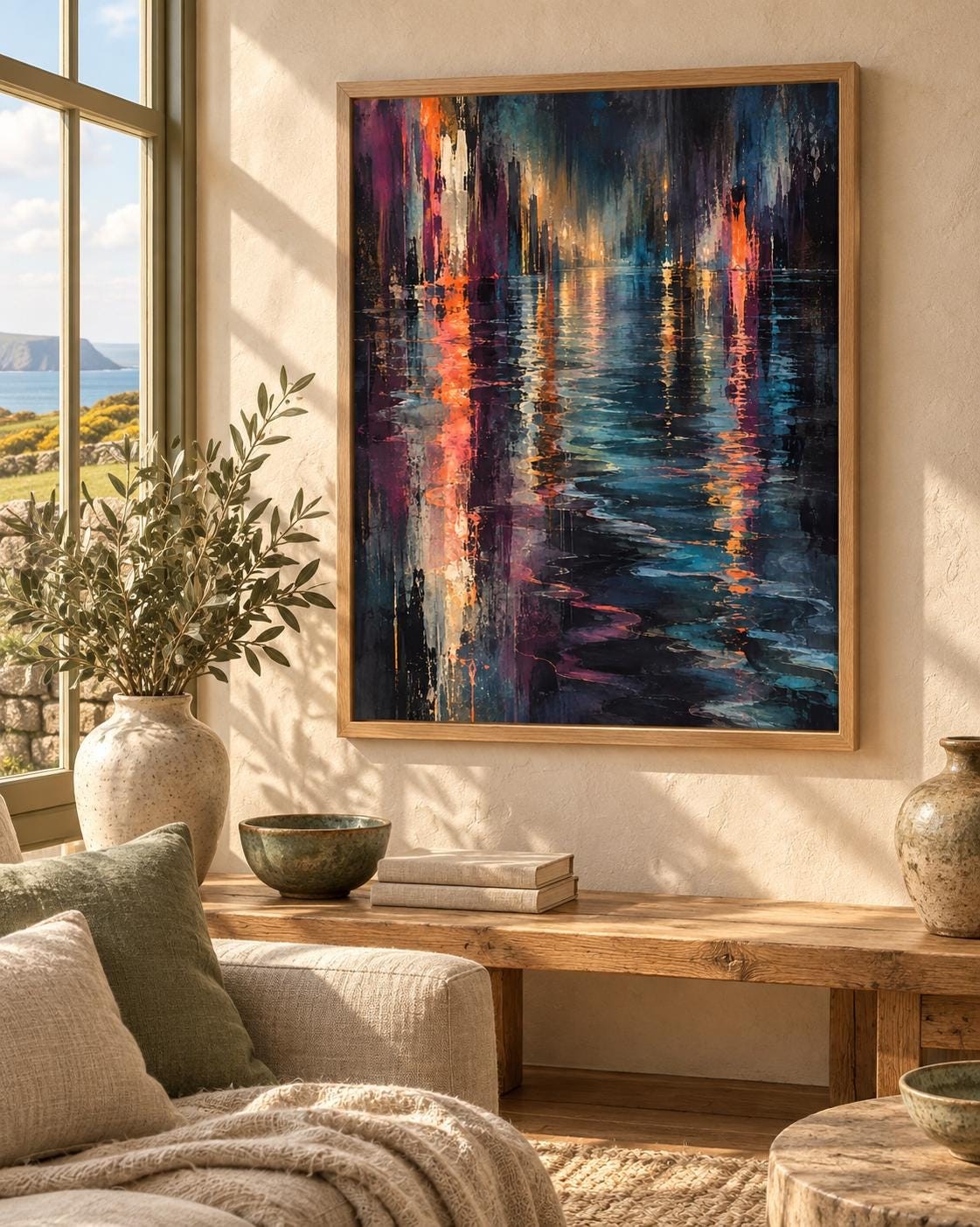 Irish Coastal Light Print, Home Memory Abstract Wall Art, Digital Download — presentación de la obra