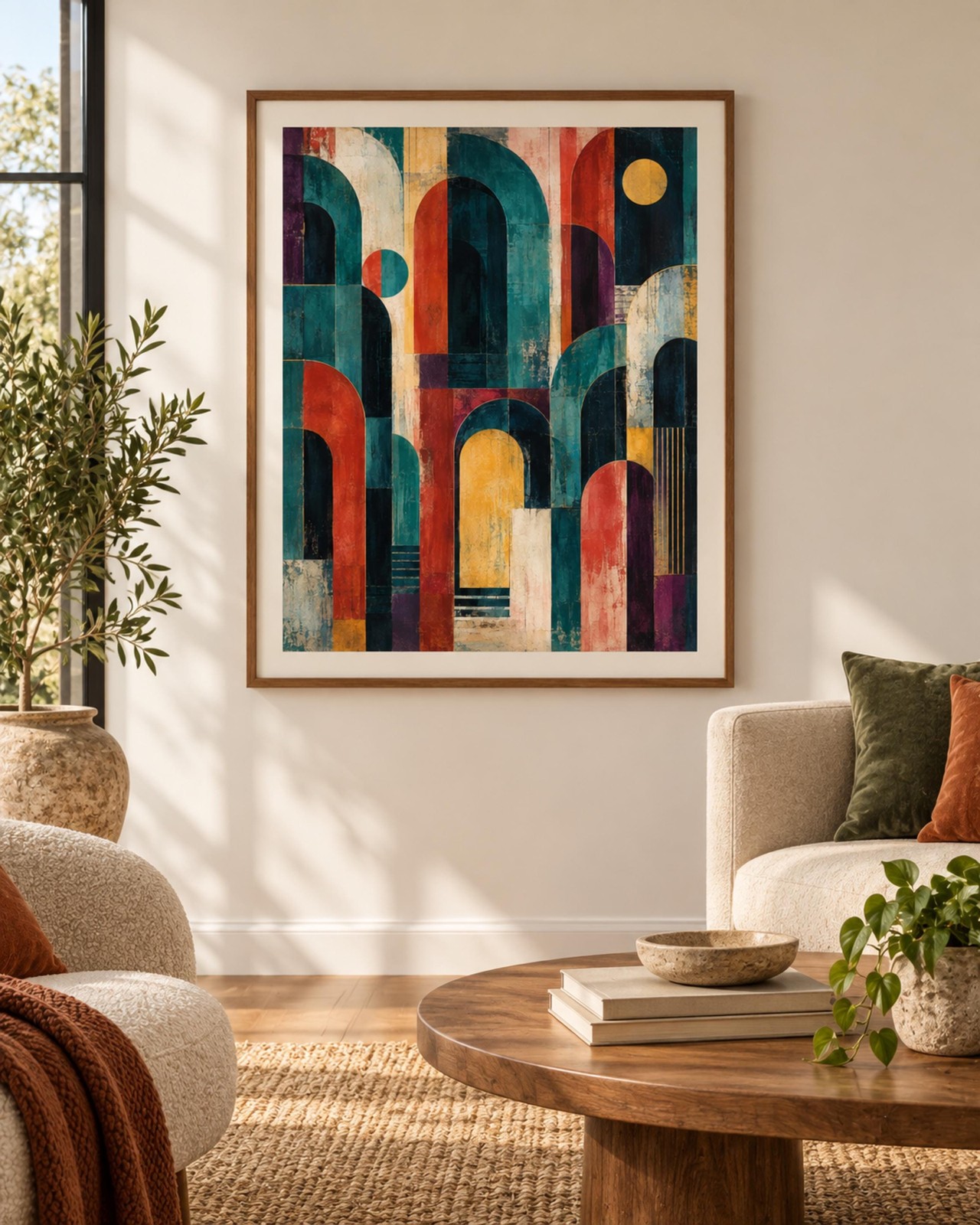 Georgian Door Rhythm | Dublin Inspired Geometric Wall Art | Digital Download — presentación de la obra