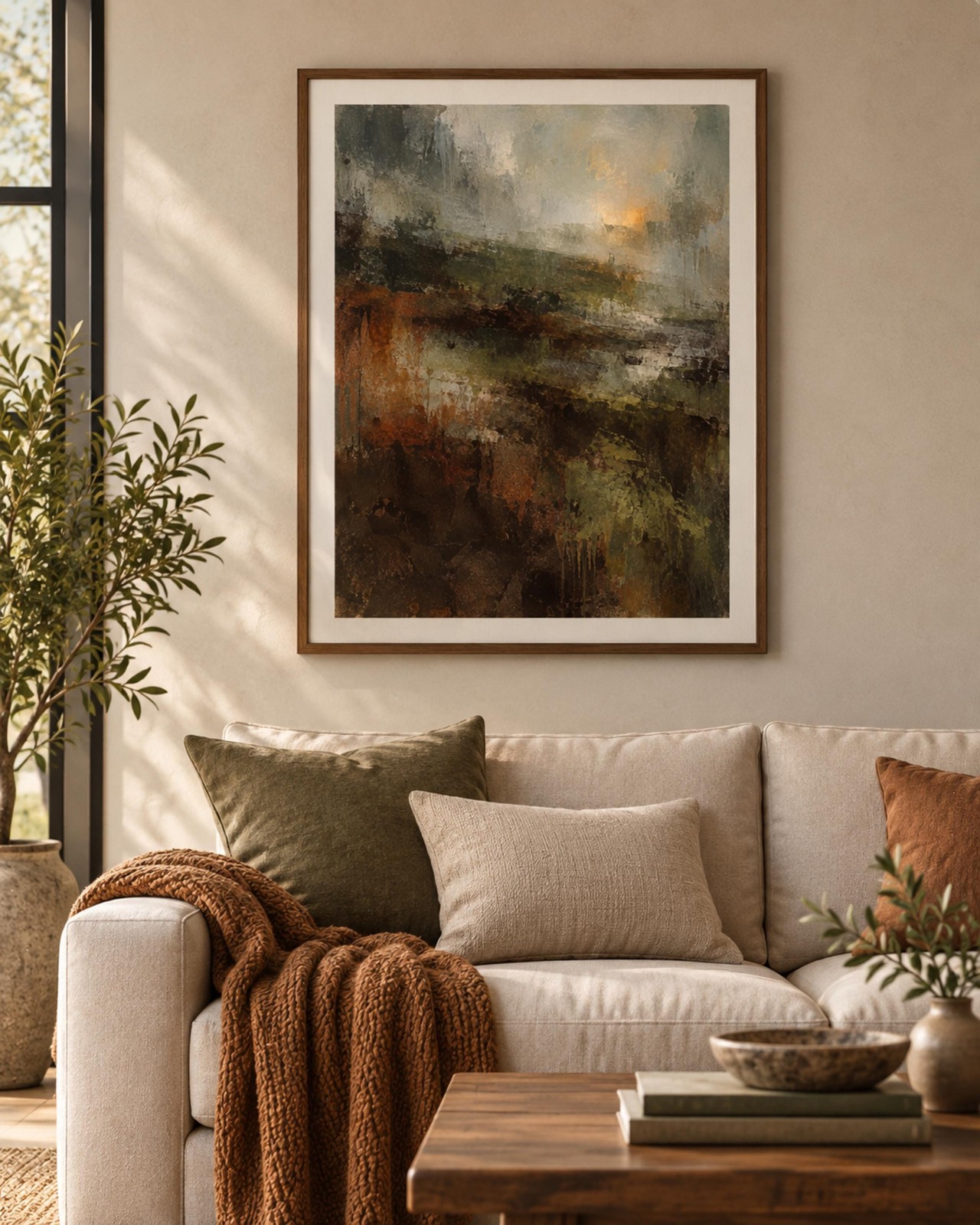 Peatland After Rain | Irish Landscape Inspired Abstract Art | Digital Download — presentación de la obra