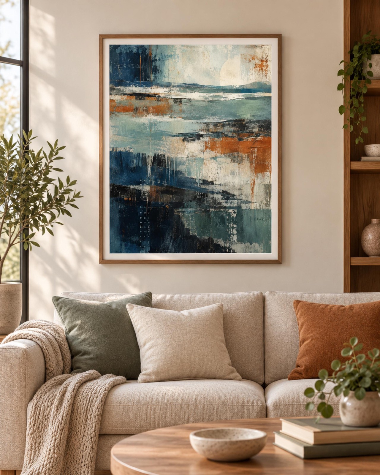Coastal Signal | Atlantic Abstract Seascape Wall Art | Digital Download — presentación de la obra