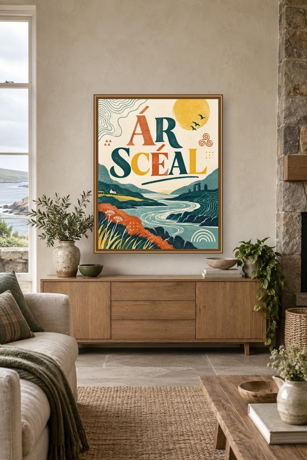 Ár Scéal Irish Typography Wall Art | Printable Digital Poster — presentación de la obra