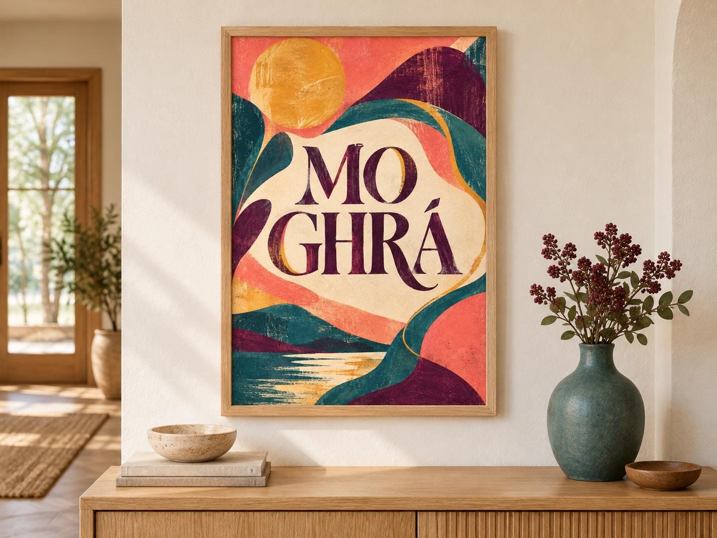 Mo Ghrá My Love Print, Irish Typography Wall Art, Digital Download — presentación de la obra