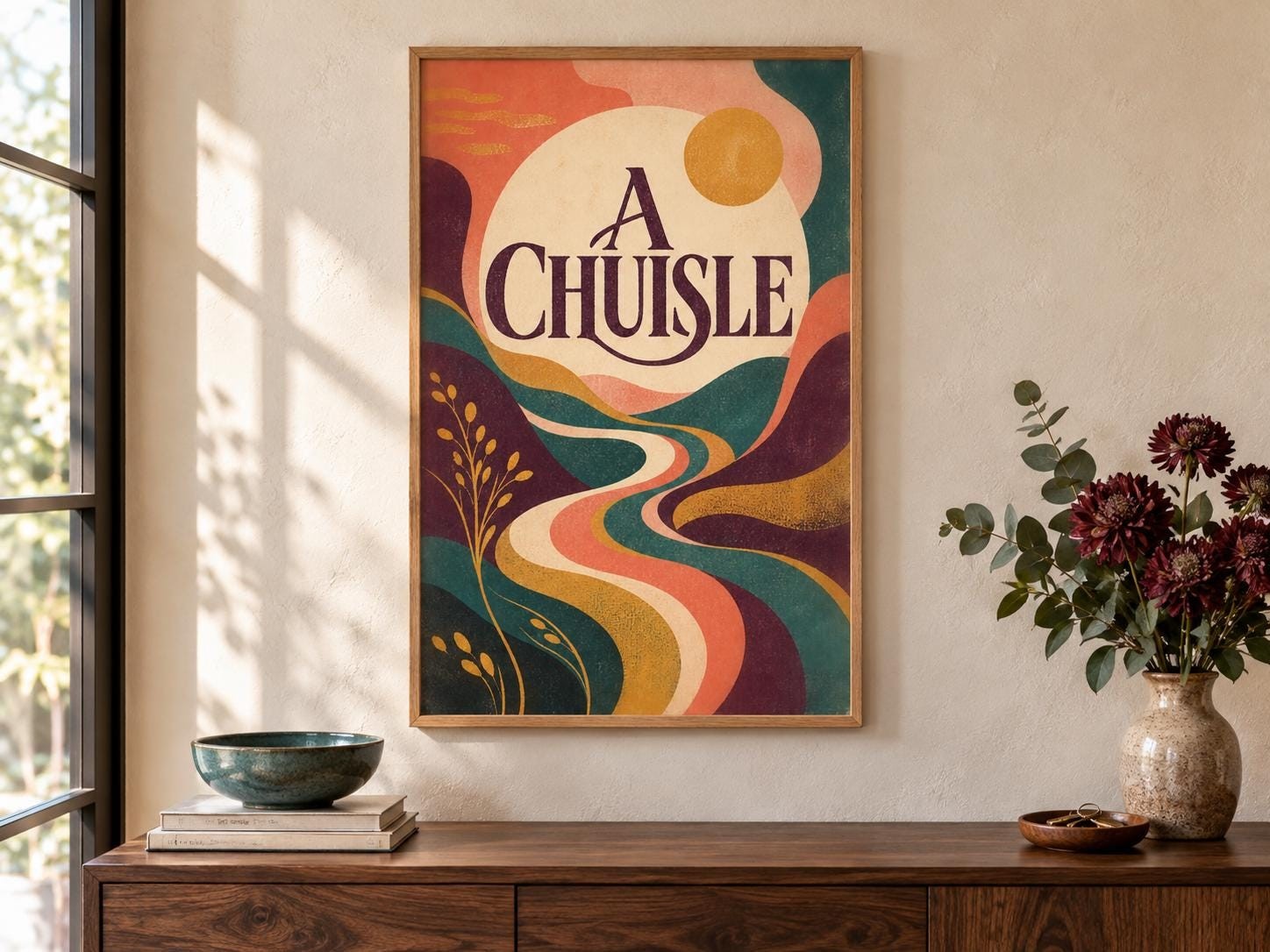 A Chuisle Irish Love Print, Heartfelt Typography Wall Art, Digital Download — presentación de la obra