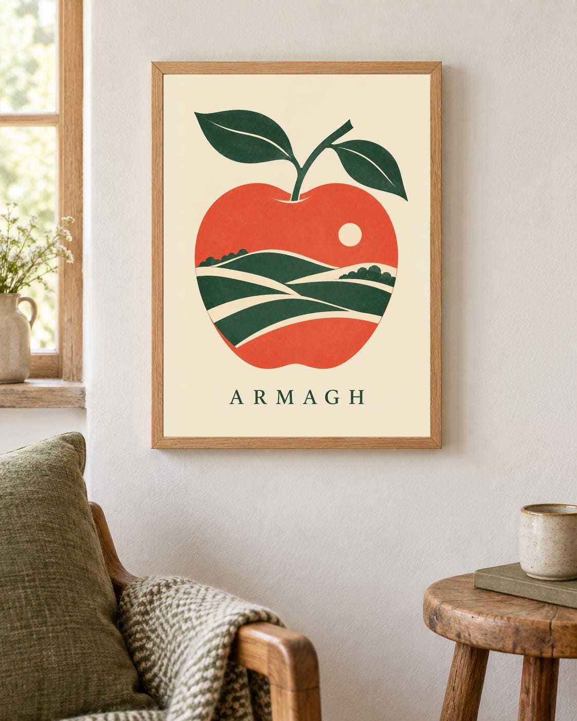 Armagh Orchard Apple Print | Irish Wall Art Digital Download — presentación de la obra