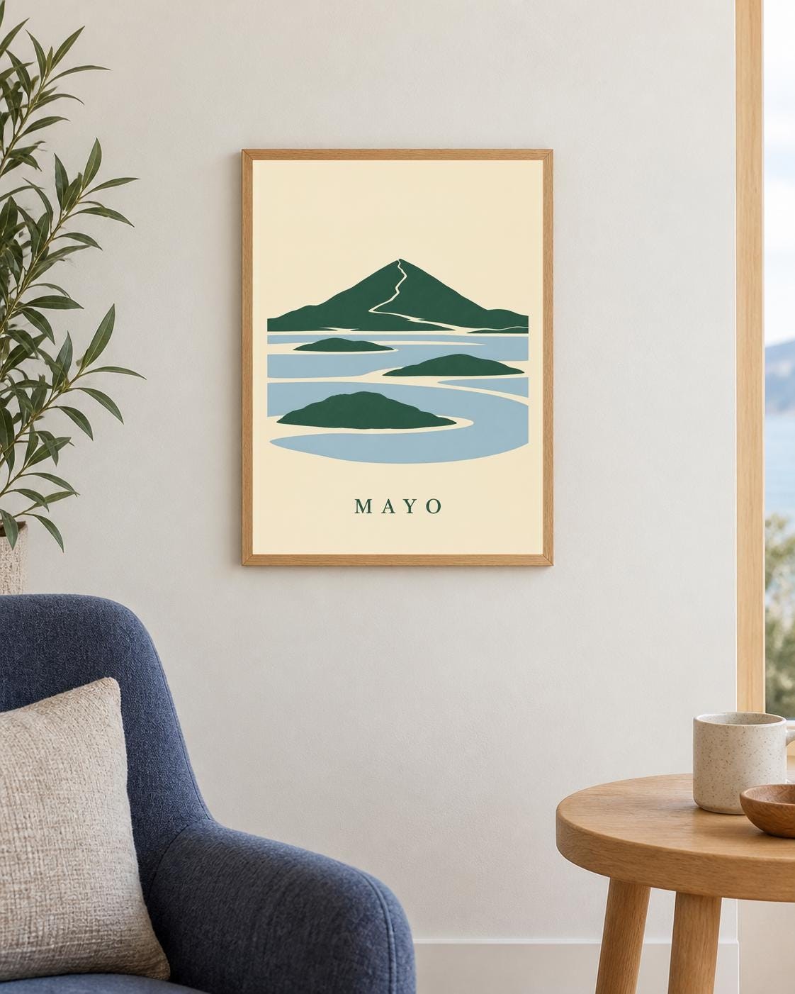 Mayo Clew Bay and Croagh Patrick Print | Irish Wall Art Digital Download — presentación de la obra