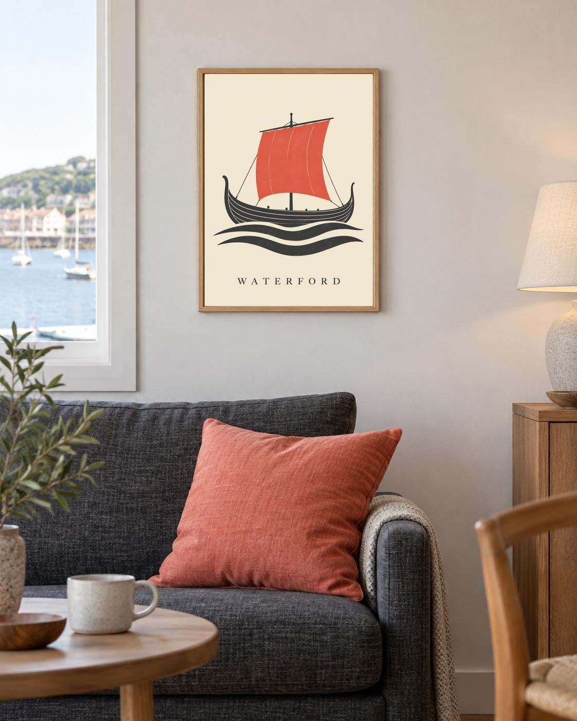 Waterford Viking Longboat Print | Irish Wall Art Digital Download — presentación de la obra