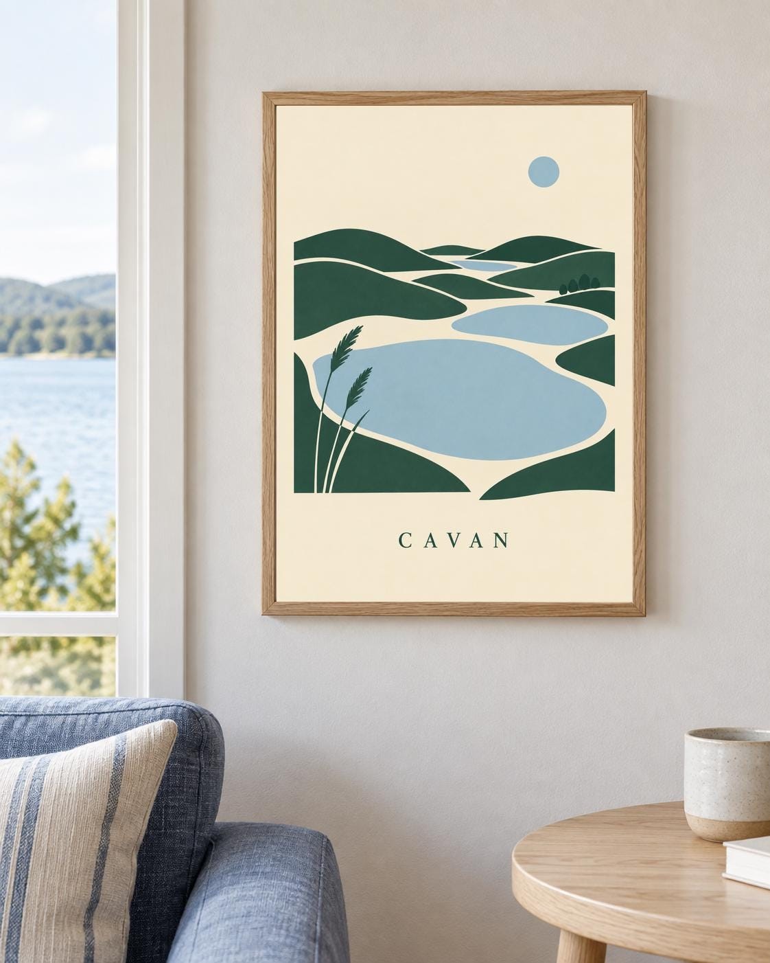 Cavan Lakelands Print | Irish Wall Art Digital Download — presentación de la obra