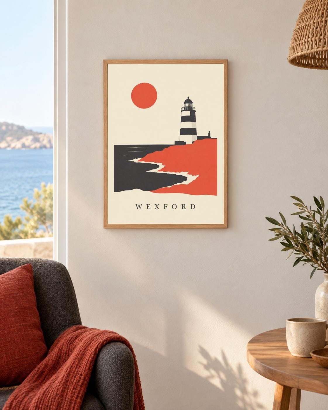 Wexford Hook Lighthouse Print | Irish Wall Art Digital Download — presentación de la obra