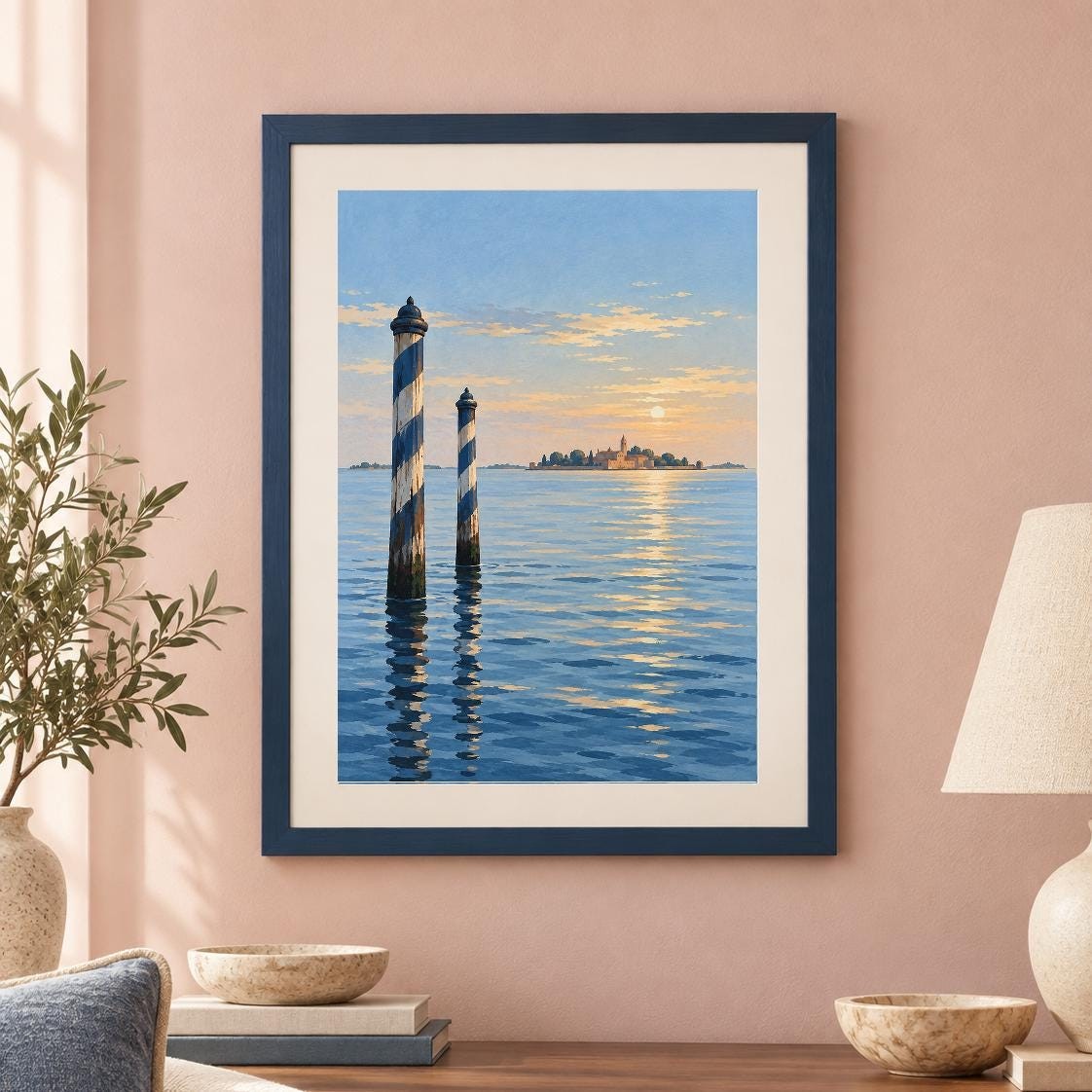 Venice Lagoon Seascape Print | Printable Wall Art | Venetian Lagoon Silence | Digital Download — presentación de la obra