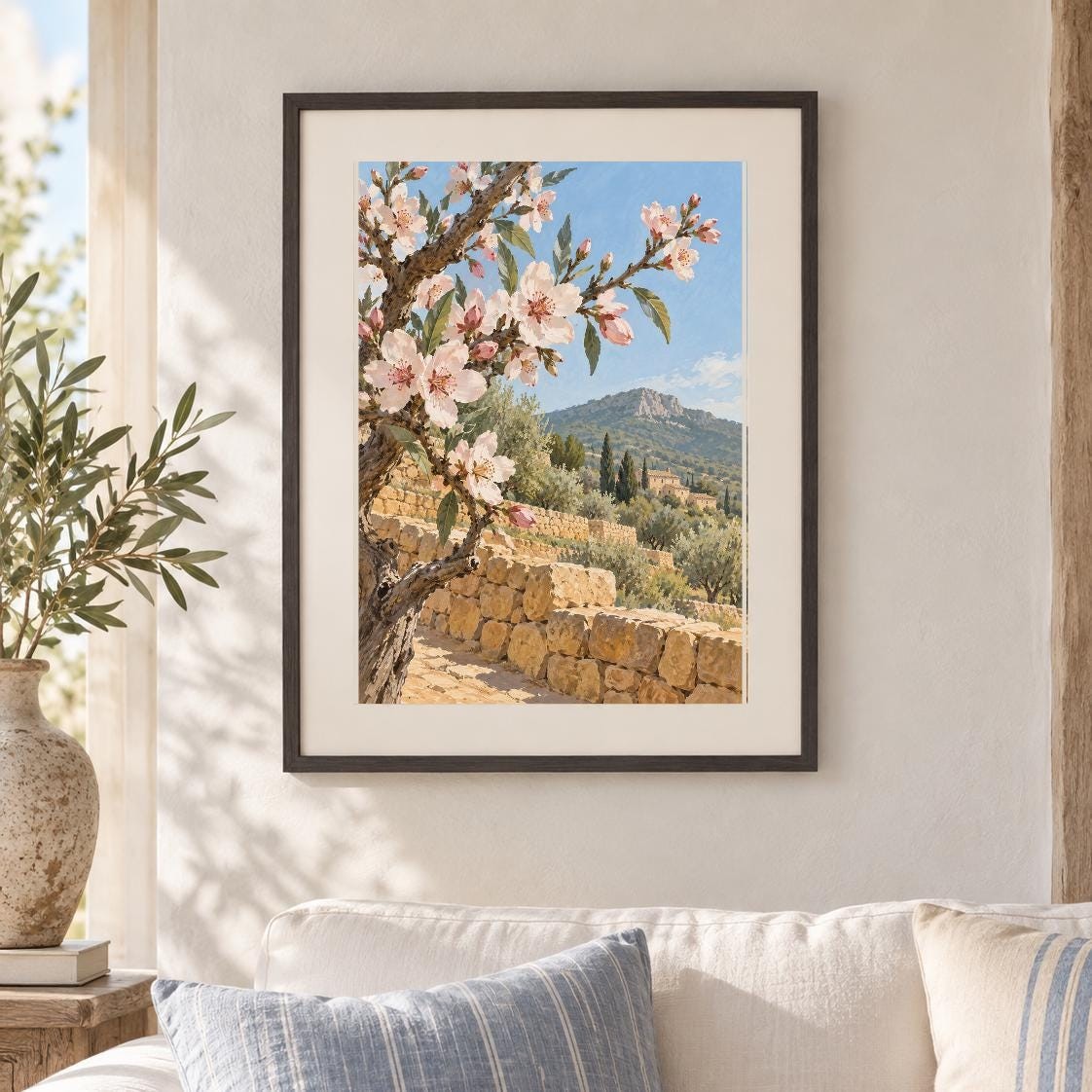 Mallorca Almond Blossom Print | Island Morning Wall Art (Digital Download) — presentación de la obra