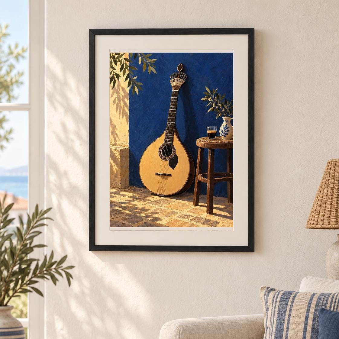 Coimbra Portuguese Guitar Print | Printable Wall Art | Coimbra String Memory | Digital Download — presentación de la obra