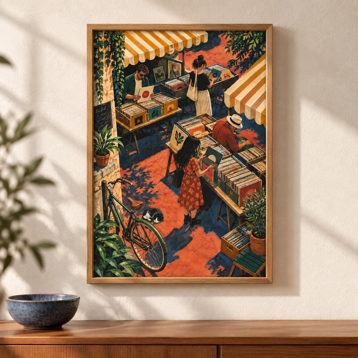 Vinyl Market Wall Art | Sunday Sleeve Hunters | Digital Download — presentación de la obra