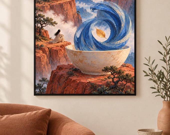Wind in Bowls - The Museum of Wind | Surreal Wall Art, A2 A3 Digital Download — presentación de la obra