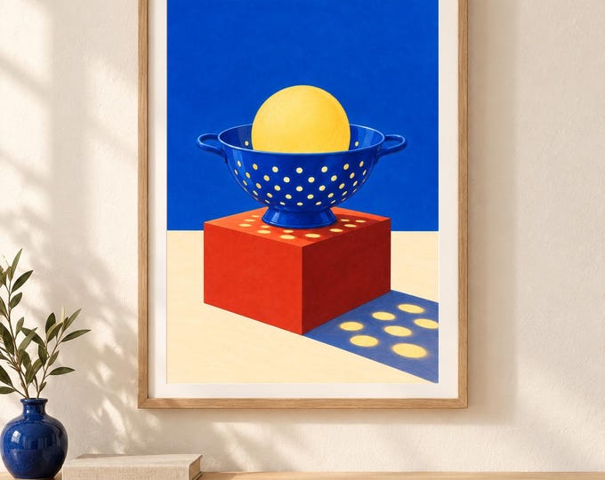 Sun in a Colander Art | The Light Catcher | A2 Printable Digital Download — presentación de la obra
