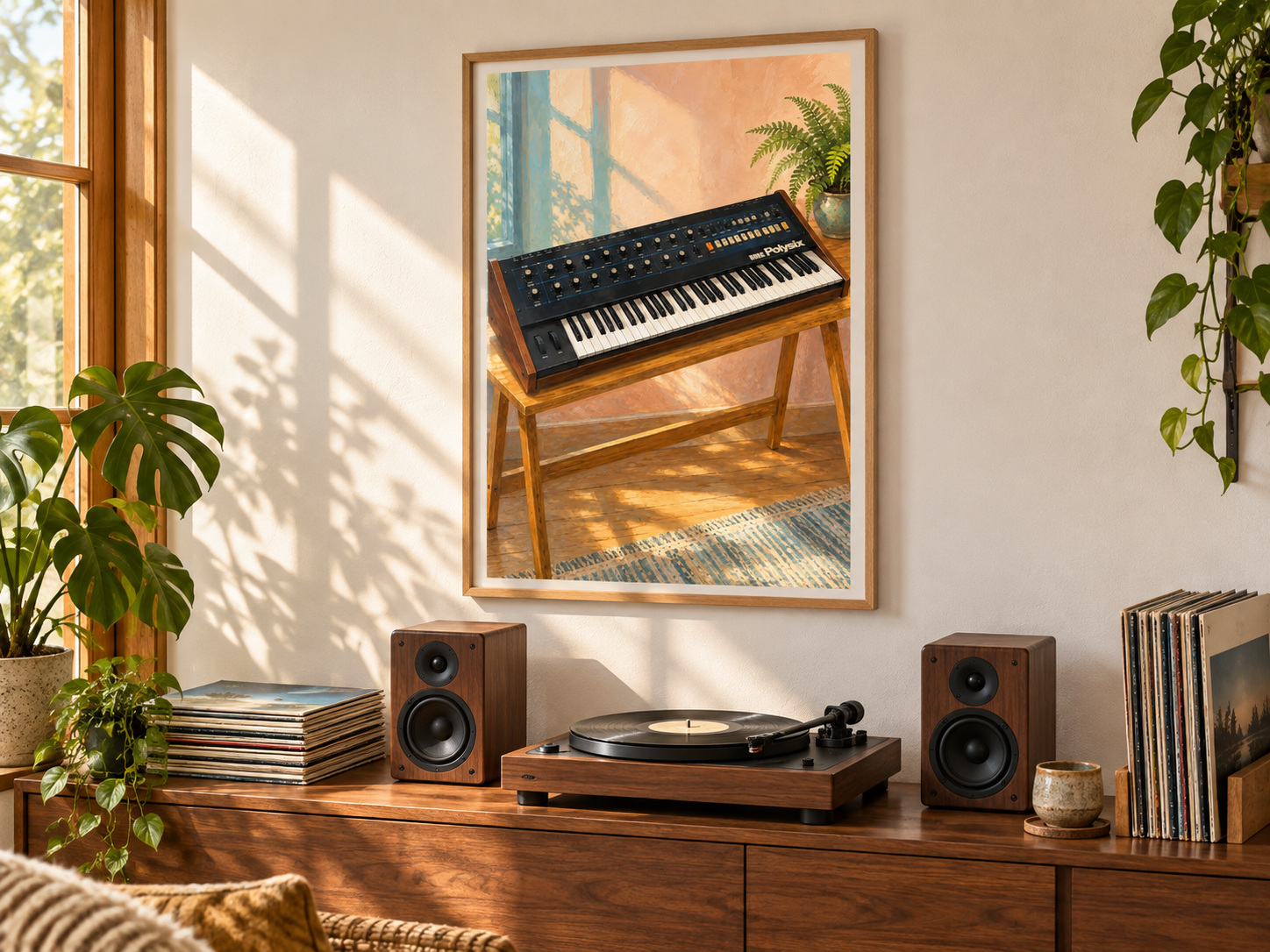 Korg Polysix Wall Art Print, Colourful Synthesizer Poster, A3 Digital Download — ambiente 2