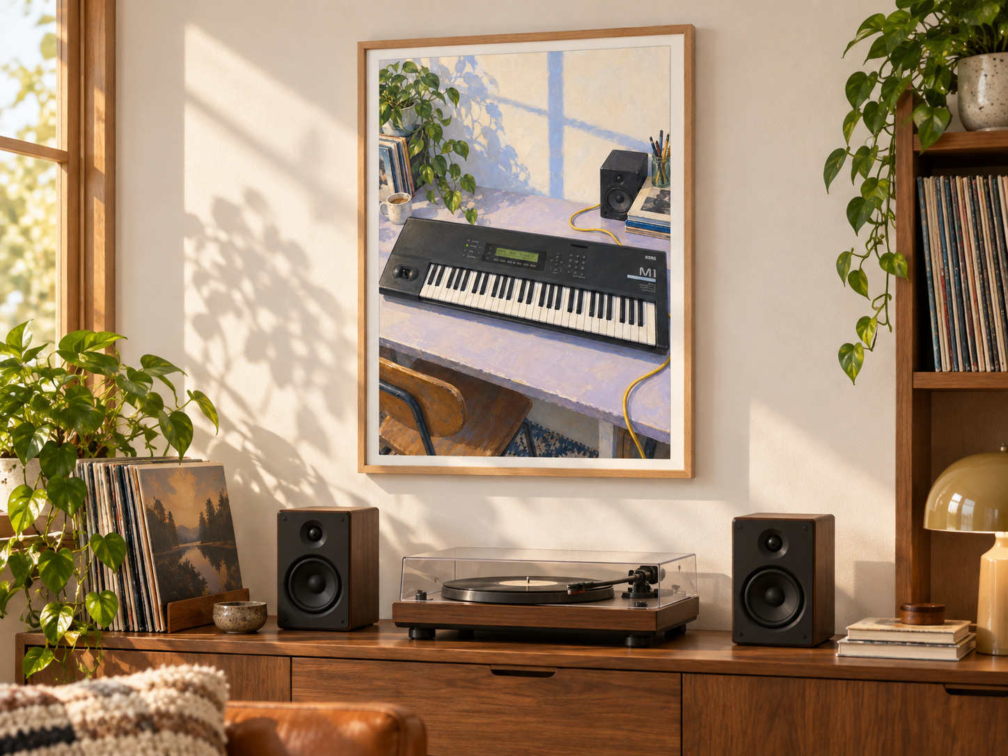 Korg M1 Wall Art Print, Colourful Synthesizer Poster, A3 Digital Download — ambiente 2