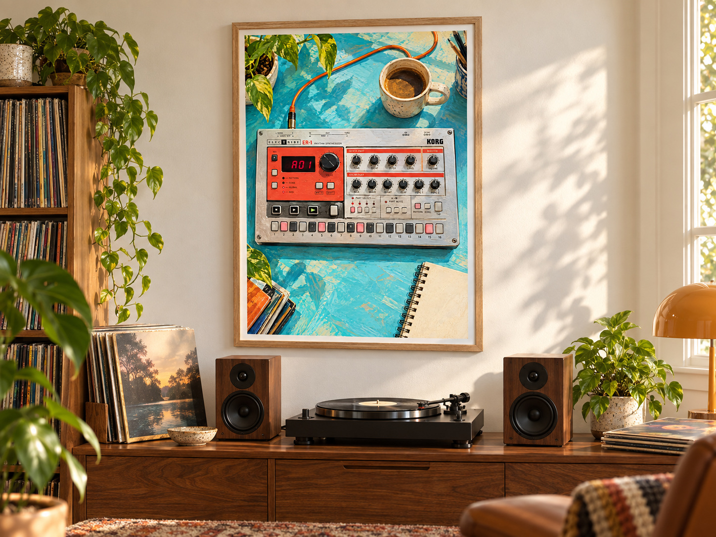 Korg Electribe ER-1 Wall Art Print, Colourful Drum Machine Poster, A3 Digital Download — ambiente 2