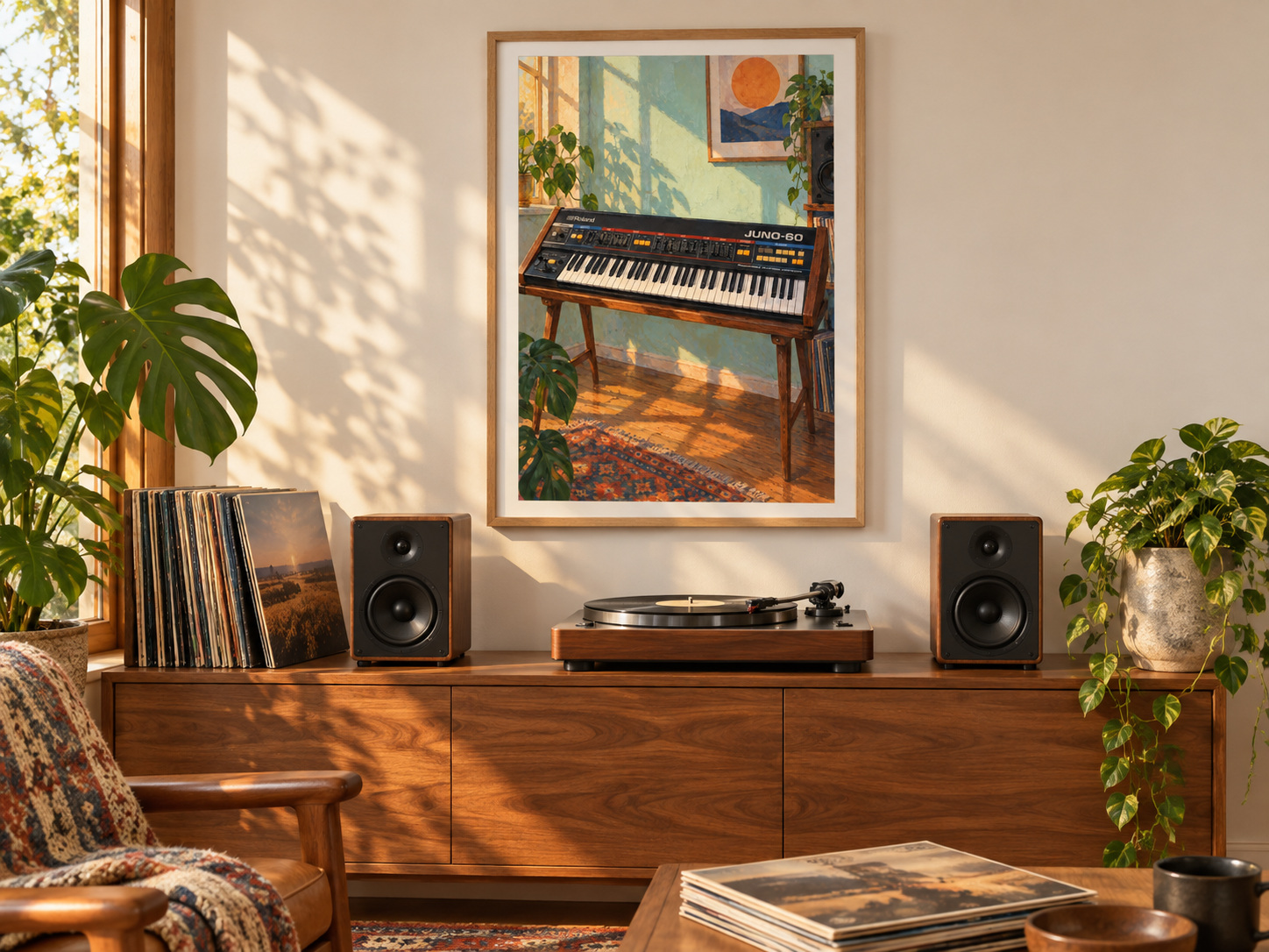Roland JUNO-60 Wall Art Print, Colourful Synthesizer Poster, A3 Digital Download — ambiente 2