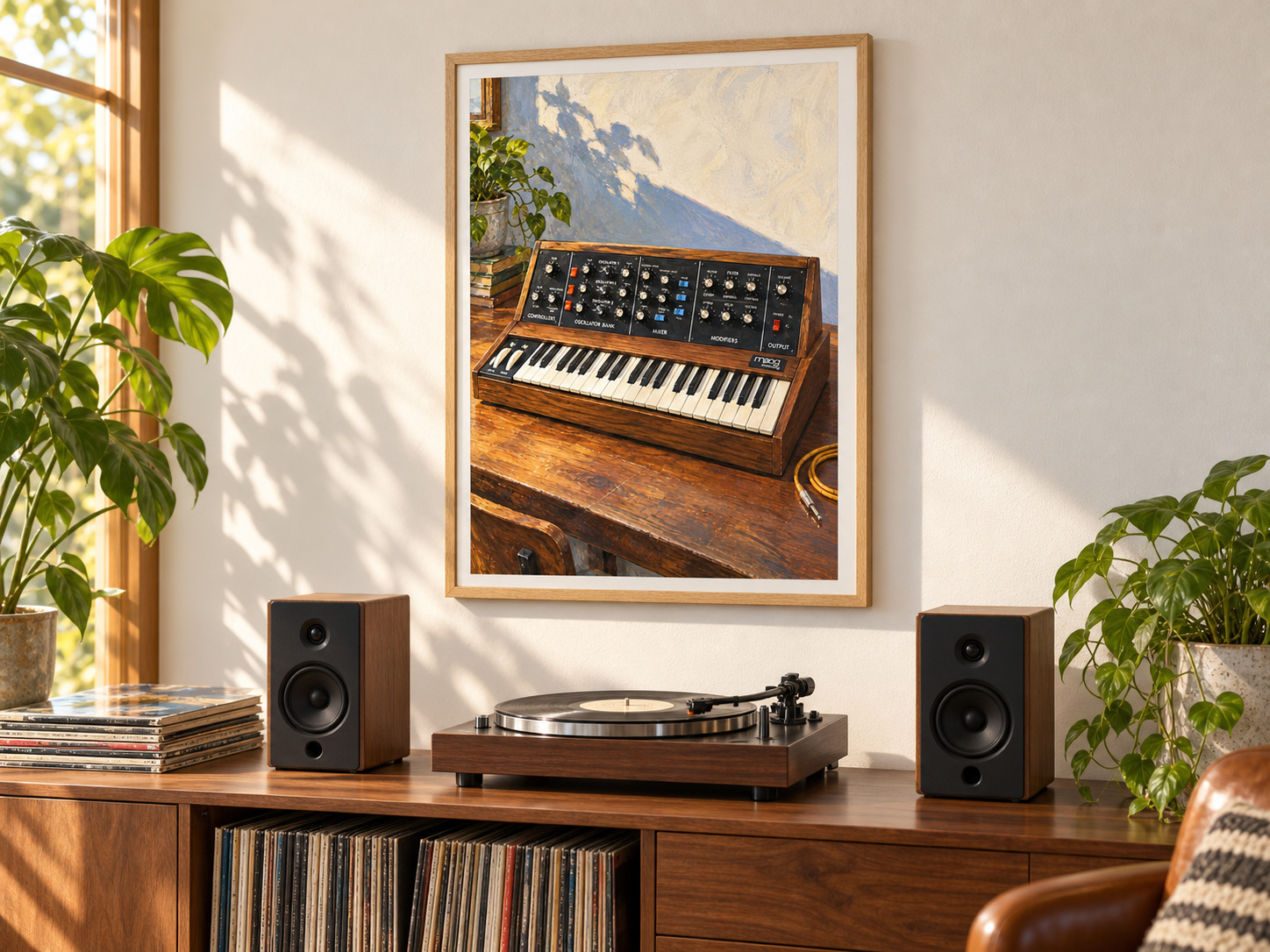 Moog Minimoog Model D Wall Art Print, Colourful Synthesizer Poster, A3 Digital Download — ambiente 2