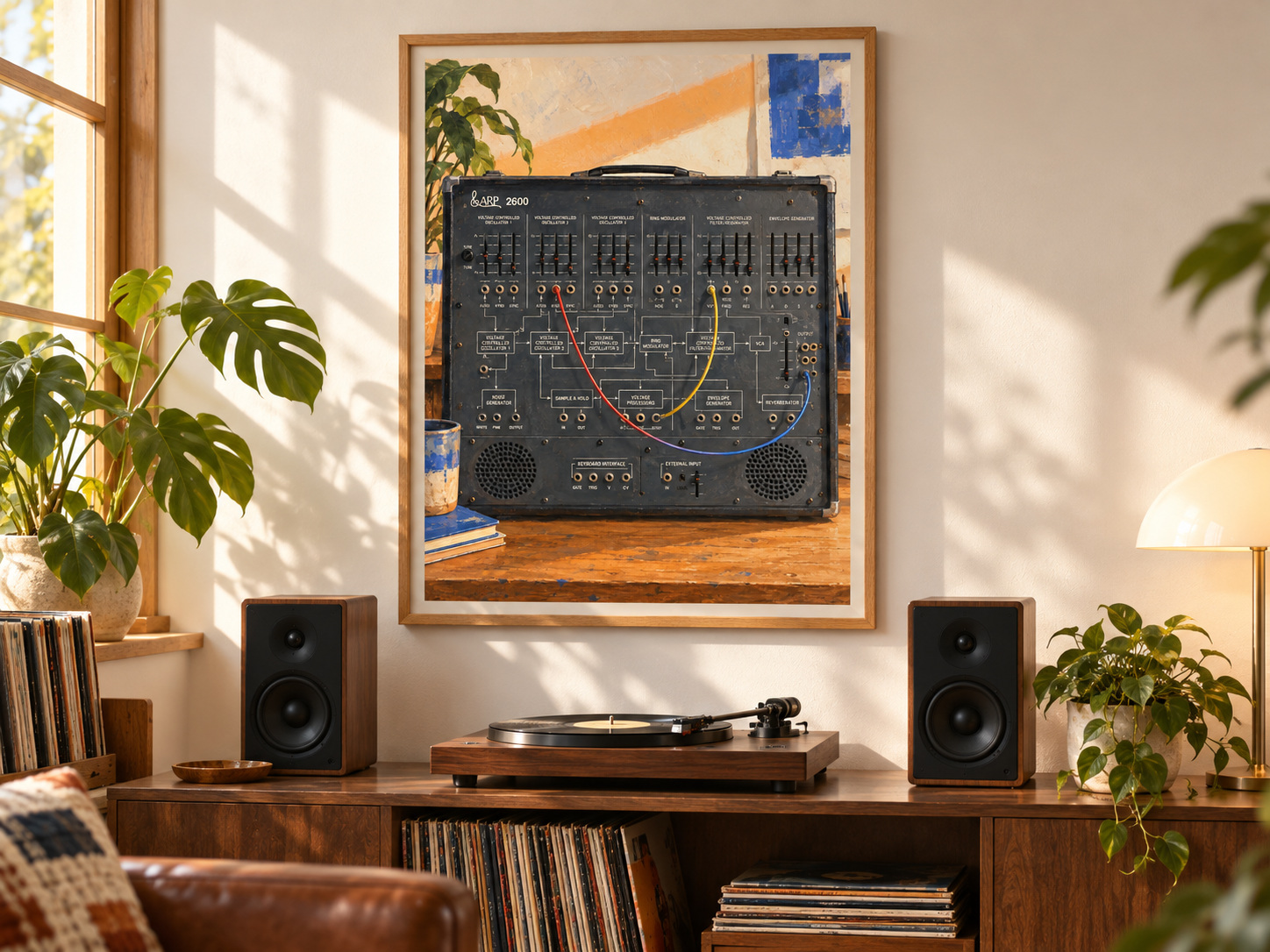 ARP 2600 Wall Art Print, Colourful Synthesizer Poster, A3 Digital Download — ambiente 2