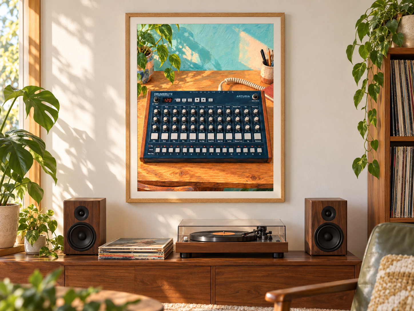 Arturia DrumBrute Wall Art Print, Colourful Drum Machine Poster, A3 Digital Download — ambiente 2
