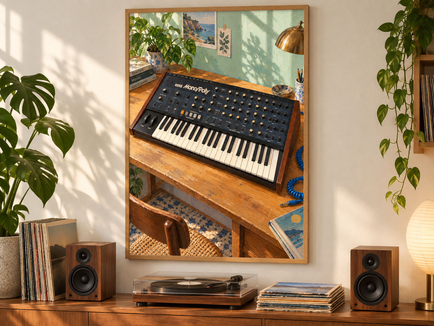 Korg Mono/Poly Wall Art Print, Colourful Synthesizer Poster, A2 Digital Download — ambiente 2